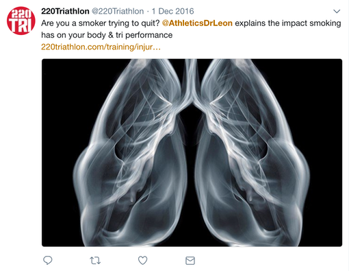 220 Triathlon smoking