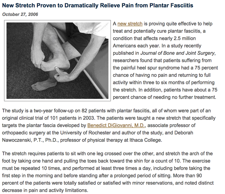 Plantar fascia stretch