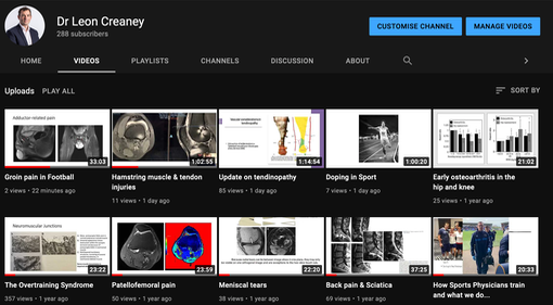 You Tube channel Leon Creaney